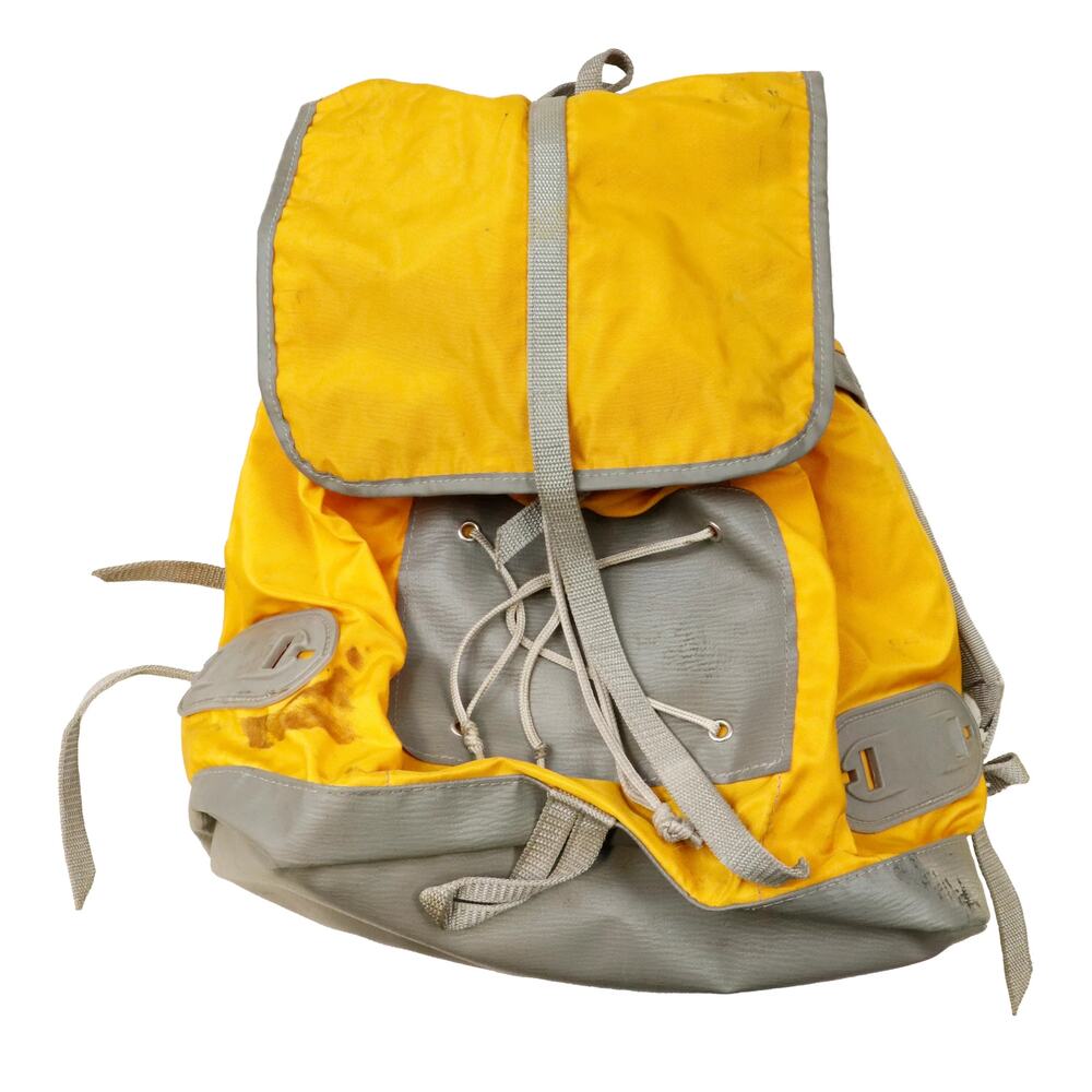 Vintage Millet French 70s Yellow/Grey Hiking Camping Backpack